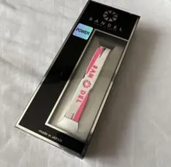 2017年製　L 廃盤　新品　BANDEL クロスブレスレット　ピンク×ホワイトのサムネイル