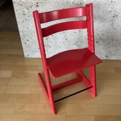 ストッケ　トリップトラップチェア　レッド STOKKE ストッケ TrippTrapp トリップトラップ レッド ガード付 キッズ