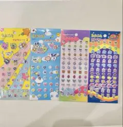 大人気品薄商品】たまごっち　シール　プチプチ4点セット　セリア