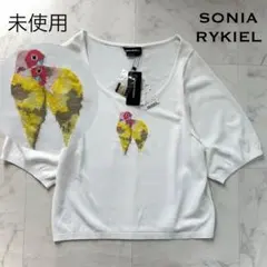 未使用品✨定価78,000円　ソニアリキエル　鳥　サマーニット　トップス　Sのサムネイル