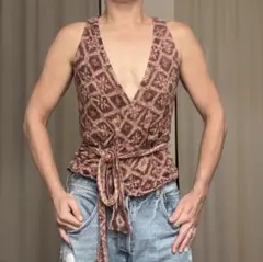 Ralph lauren Vネック ラップキャミソール