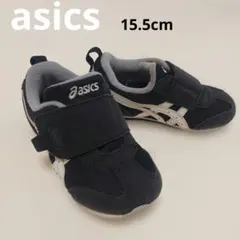 asics スニーカー 15.5cm ブラック/グレーホワイト
