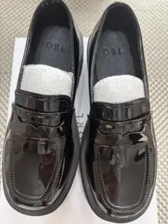 GRL スクエアトゥレザー厚底ローファー[fa005]