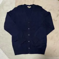 ひなまつり様専用　ネイビー ラムウール Vネック カーディガン L
