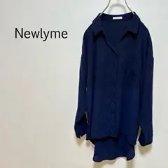c0435【ニューリーミー】シャツ 長袖 トップス Ｆ シフォン素材 とろみのサムネイル