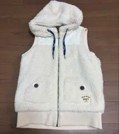 【値下げ中】ROXY ロキシー ボアフリースベスト フード付き ジップアップ