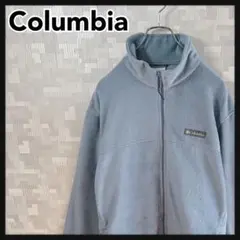 コロンビア フルジップ フリースジャケット アウター メンズ L 水色 US古着