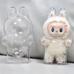 【2個セット】立ち LABUBU ラブブ 保護ケース 専用クリアケース2個セット