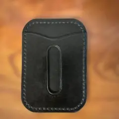 パスケース　ハンドメイド　革ブラック
