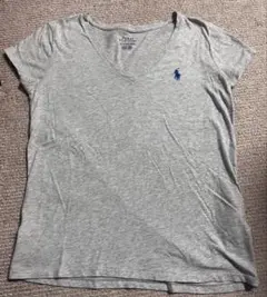 ポロ ラルフ ローレン Vネック Tシャツ グレー XS