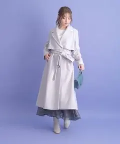 アプワイザーリッシェ　ウールケープトレンチコート