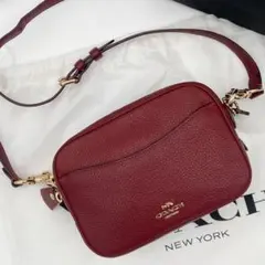 値下げ【早い者勝ち】COACH ショルダーバッグ ボルドー ベネットクロス 