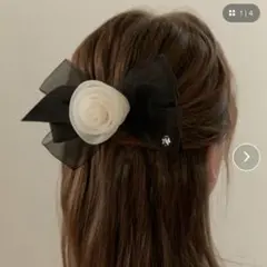 TATIANA ローズリボンバレッタ