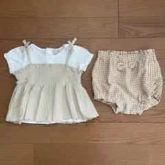 petit main ベージュセットアップ 80cm