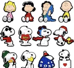 スヌーピー ジビッツ クロックス シューズアクセサリー 12個セット