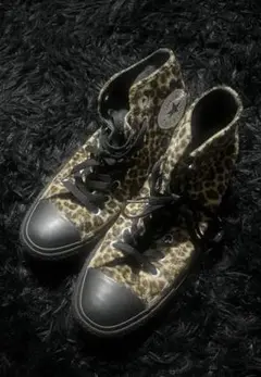 converse ヒョウ柄 ハイカットスニーカー