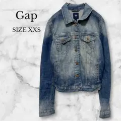 ギャップ　デニムジャケット　レディース　コットン　カジュアル　インディゴ　XXS