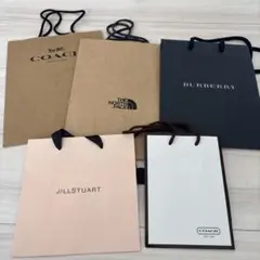 ショップ紙袋セット COACH, BURBERRY, 他