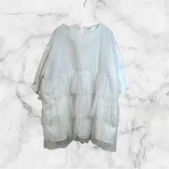 2838 訳あり VERITE ベリテ ブラウス カットソー チュール 白