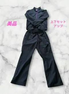 【美品】adidas レディース ウィンドブレーカー上下セットアップ Lサイズ