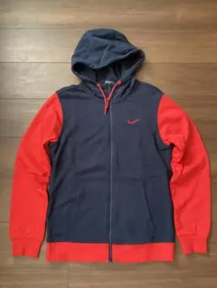 NIKE ナイキ　パーカー　紺色×赤色　メンズM(170cm)