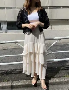 イレヘムティアード／スカート INGNI ティアードスカート ホワイト