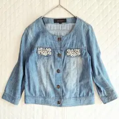 Jewel Changes パールデニムシャツジャケット　36 インディゴ　薄手