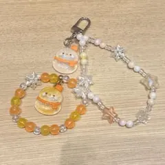 TimeSALE♡雪だるまキーホルダースノーマンオレンジ