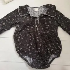 tete a tete 花柄コーデュロイロンパース 80cm