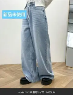 ☆WEGO/サマーデニムルーズワイドパンツ