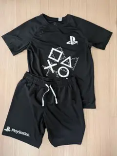 158〜164　H&M　PlayStation半袖ハーフパンツジャージセット 黒