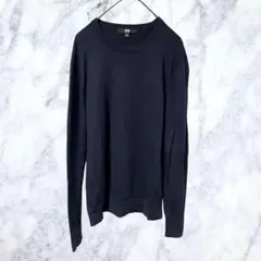12917 ユニクロ 毛100%エクストラファインメリノ クルーネックセーター