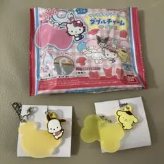 サンリオキャラクターズ　ダブルチャーム　ポムポムプリン、ポチャッコセット