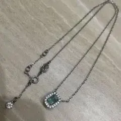 MICHELANGELOシルバー ターコイズ オーバルカボション ネックレス 