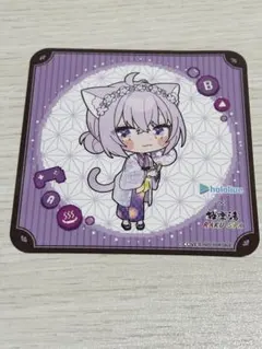 ホロライブ　極楽湯　コースター　猫又おかゆ