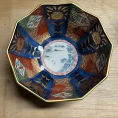 林九郎作 【有田焼/波佐見焼】古伊万里様式 染錦金彩 約25cm 豪華絢爛
