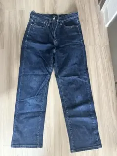 ダークブルー ストレートデニムパンツ Sサイズ