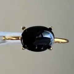 オニキスのオーバルカボションリング260112