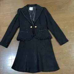 (最終値下げ品)WHITE LABEL 黒 スカートスーツ セットアップ 9号