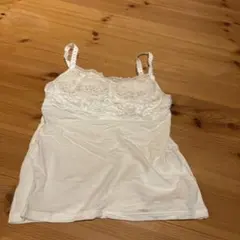 グンゼ　レース付きの調整可能ストラップキャミソール　ブラ付き