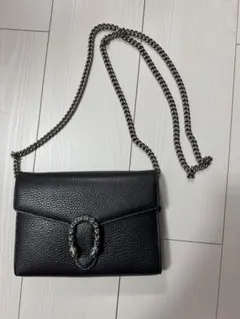 GUCCI チェーンウォレット　黒