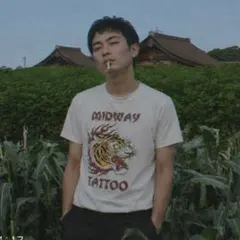【一点物】MIDWAY TATTOO Tシャツ M ギルダン トラ 刺青 Y2Kのサムネイル