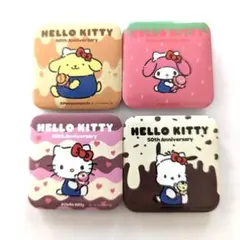 ハローキティ 50周年記念 ピンバッジ 4個セット　サーティワンコラボ