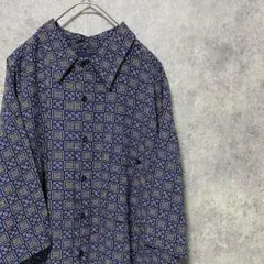 90s vintage 半袖　柄シャツ　レーヨン　メンズXL 古着　個性派　奇抜