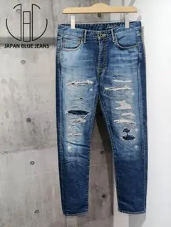 ジャパンブルージーンズ サンタモニカ リペア加工 ストレッチ デニムパンツ Sのサムネイル
