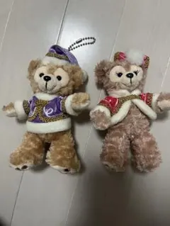 2014年　クリスマス　ウィッシュ　ダッフィー シェリーメイ ぬいぐるみバッジ