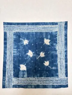 絞り染め　藍染　風呂敷 スカーフ
