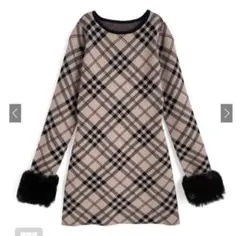 GRLチェックニットワンピース