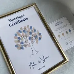 結婚証明書 結婚証明 ウェディングツリー ウェディングアート