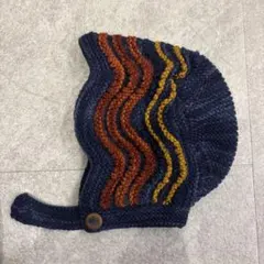 kalinka kids 100%メリノウール波模様キャップ